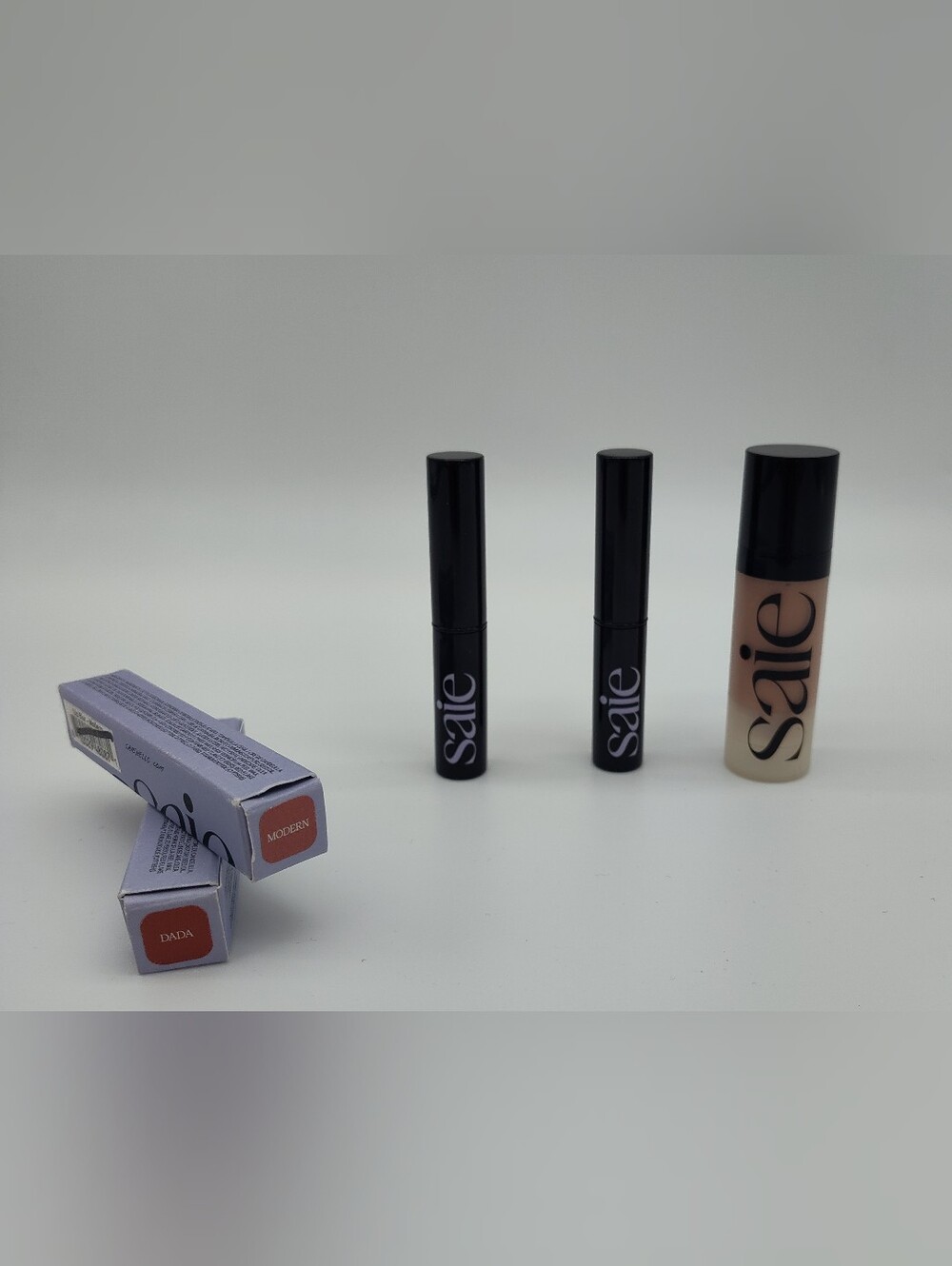 SAIE Beauty 3 Piece Makeup Bundle Lip Blur Dada Modern Complexion NIB